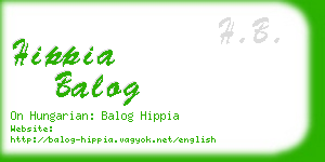 hippia balog business card